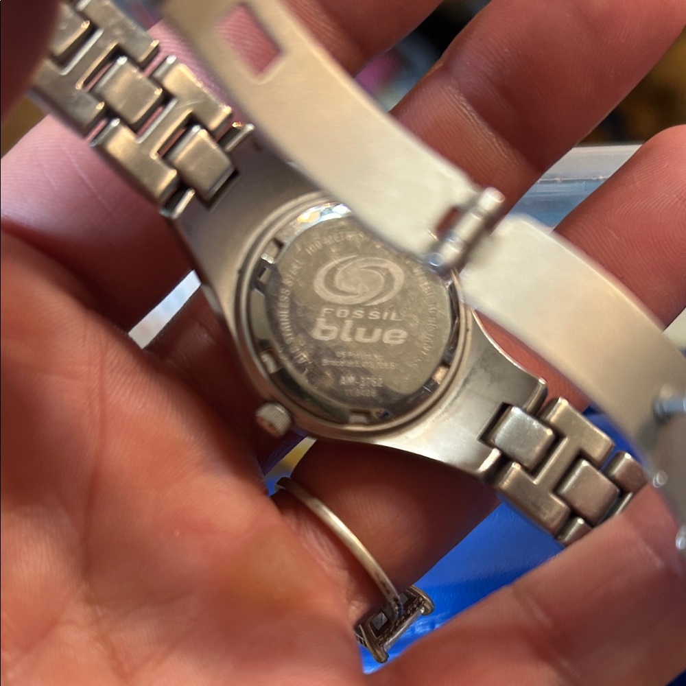 Fossil Silver and Blue Women's Watch - Picture 2 of 4